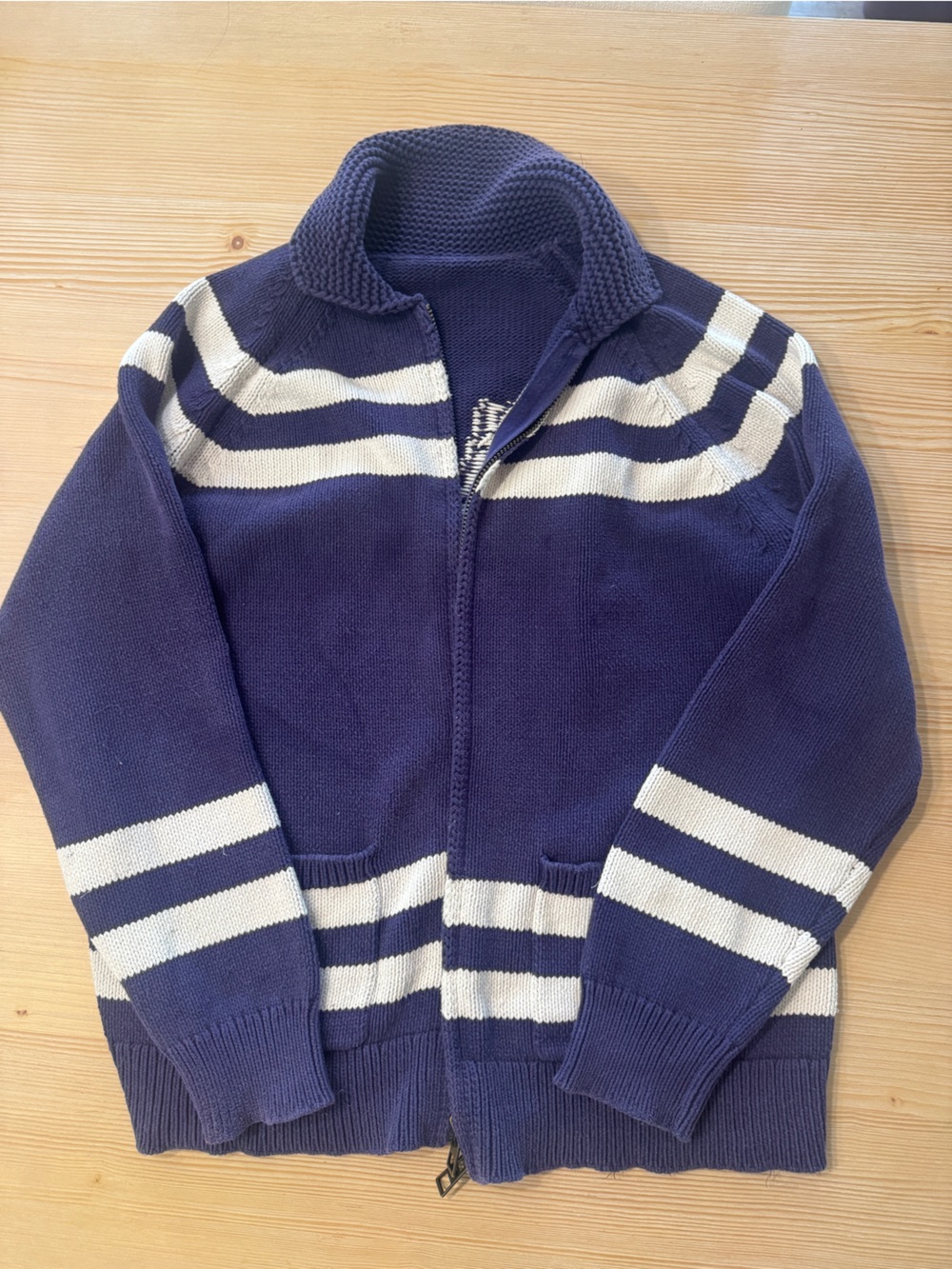J. Crew Lobster Sweater Jacket Cardigan L/XL Hard to Find! - Picture 4 of 5